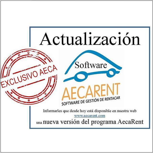 Nueva versi�n programa AecaRent y Ficha Policial