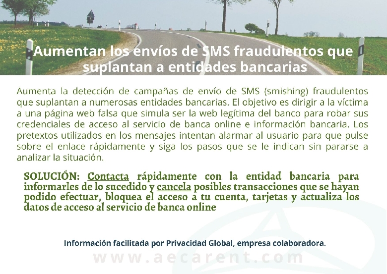 Aumentan los env�os de SMS fraudulentos que suplantan a entidades bancarias