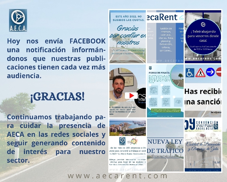 AECA tiene cada vez m�s audiencia en RRSS �GRACIAS!