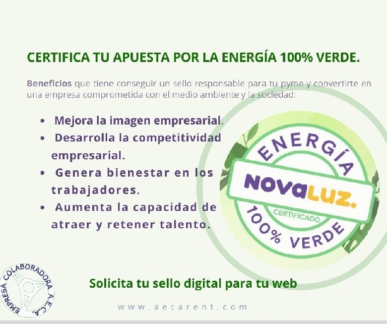 Certifica tu apuesta por la energ�a 100% verde 