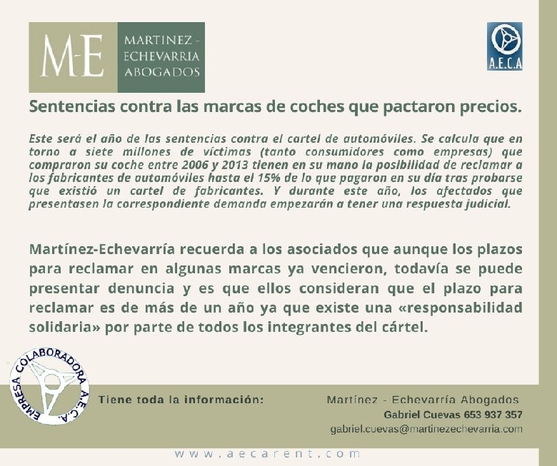 Sentencias contra las marcas que pactaron precios