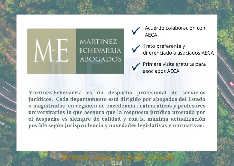 MARTINEZ ECHEVARRIA ABOGADOS ofrece trato preferente a los asociados de AECA