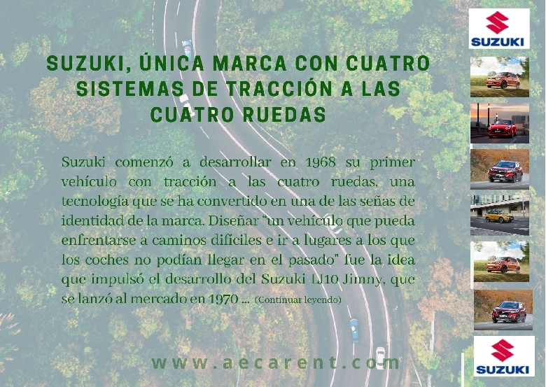 SUZUKI, �nica marca con cuatro sistemas de tracci�n a las cuatro ruedas