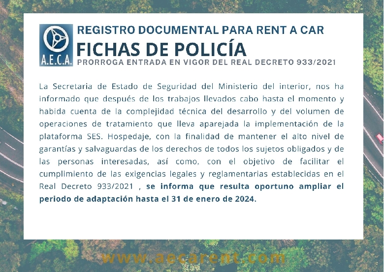 Prorroga Real Decreto 933/2021 - Fichas de Polic�a-