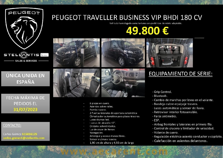 OFERTA PEUGEOT TRAVELLER