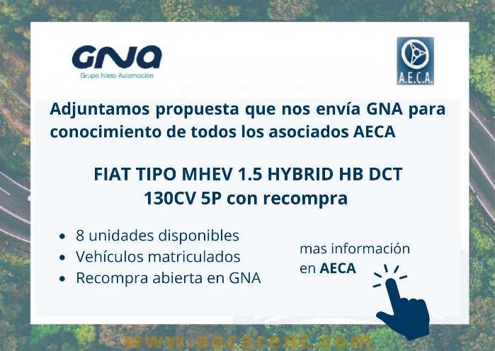 Propuesta Recompra FIAT TIPO MHEV para asociados AECA