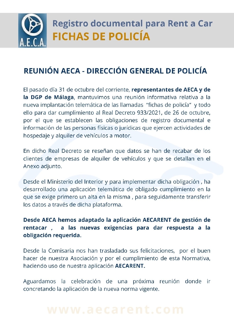 REUNI�N AECA-DIRECCI�N GENERAL POLIC�A