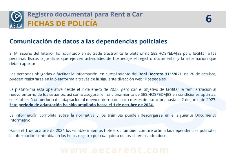 Ampliado periodo adaptaci�n para comunicar datos a las dependencias policiales