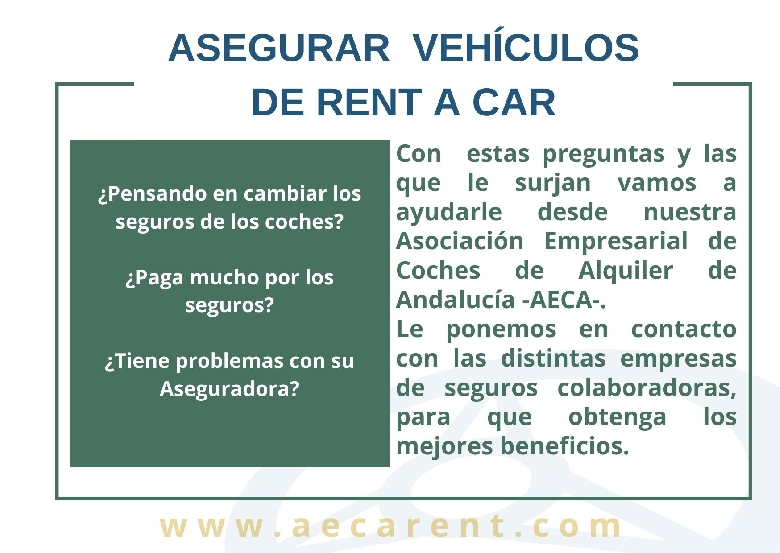 Asegurar veh�culos Rent a Car