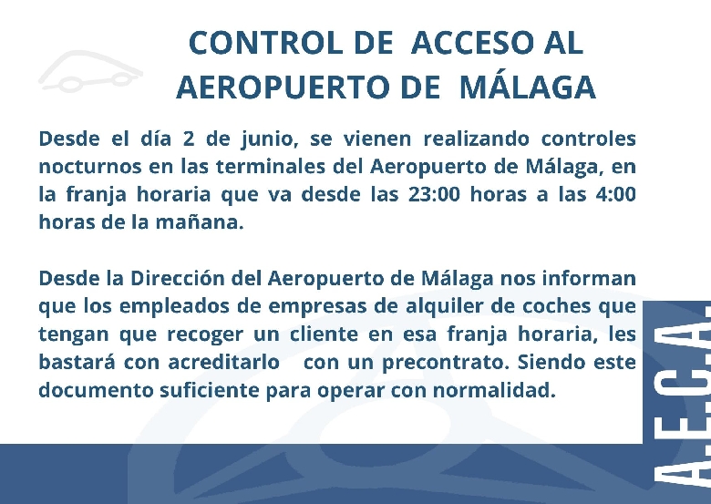 CONTRO DE ACCESO AL AEROPUERTO DE M�LAGA