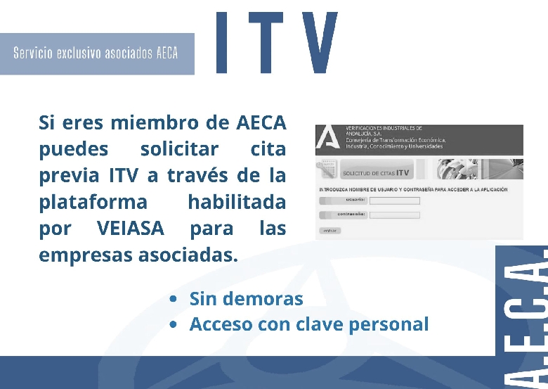ITV. Servicio exclusivo asociados AECA