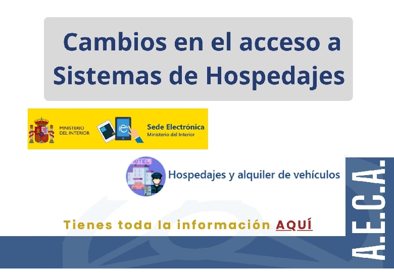 Cambios en el acceso al Sistema de Hospedajes