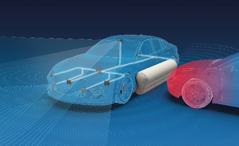 Airbags que saltan justo antes del impacto y que cubren la carrocer�a del coche
