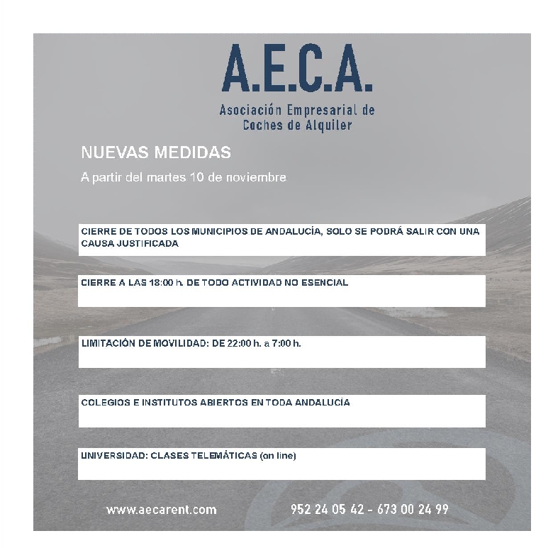 NUEVAS MEDIDAS. ORDEN 8 NOVIEMBRE 2020