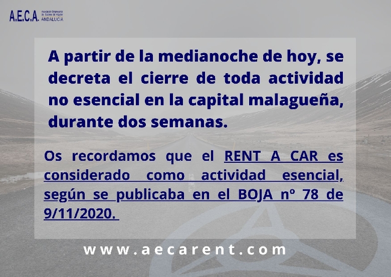 RENT A CAR es esencial