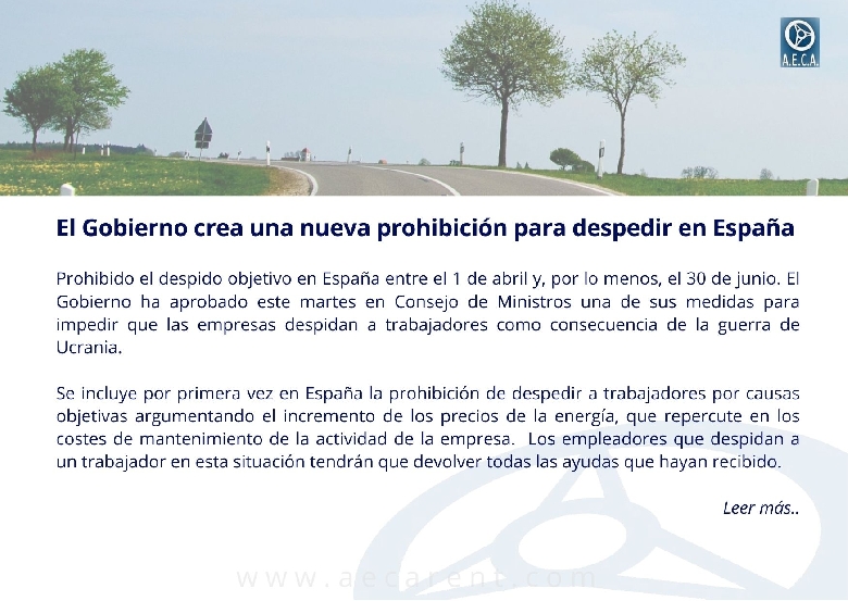 Las empresas que reciban ayudas p�blicas no podr�n hacer despidos objetivos en los pr�ximos tres meses