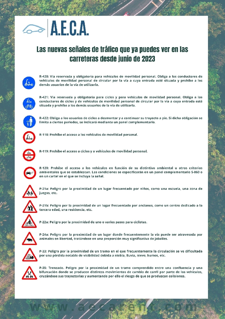 Nuevas se�ales de tr�fico