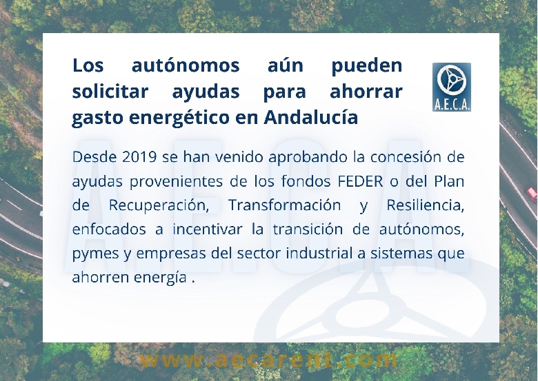 Los autnomos an pueden solicitar ayudas para ahorrar gasto energtico en Andaluca