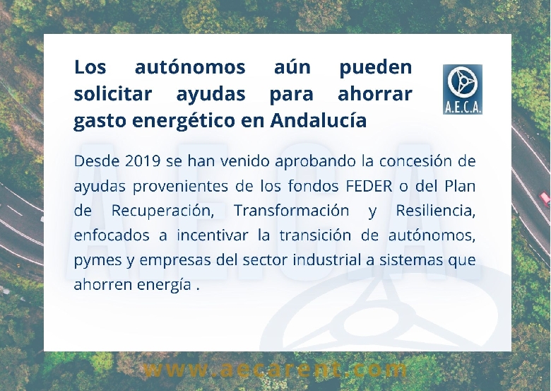 Los aut�nomos a�n pueden solicitar ayudas para ahorrar gasto energ�tico en Andaluc�a