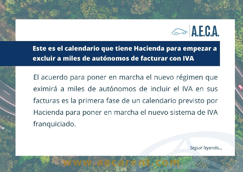 Entrada en vigor del sistema de IVA franquiciado