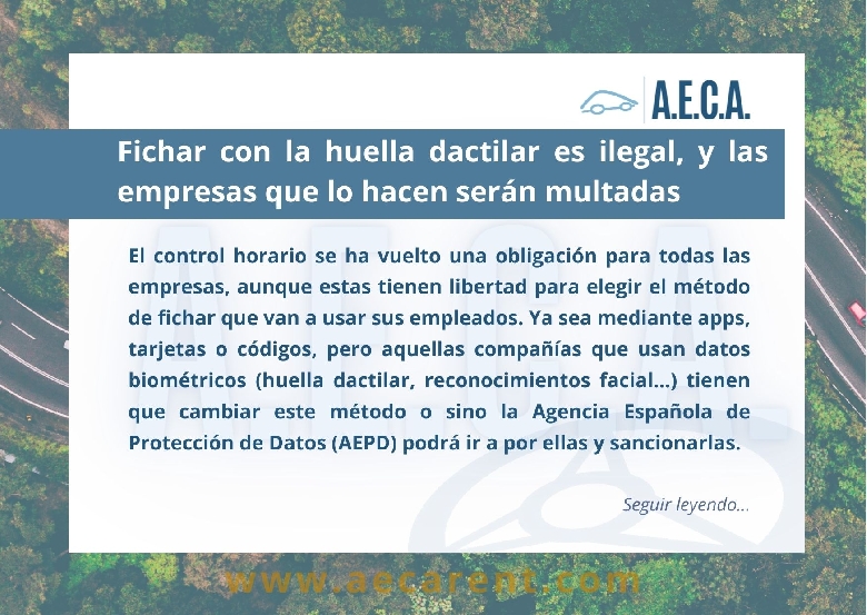 Fichar con huella dactilar es ilegal