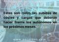 Estas son todas las subidas de costes y cargas que deber�n hacer frente los aut�nomos en los pr�ximos meses