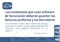 Los aut�nomos podr�n seguir realizando facturas proforma o borrador 